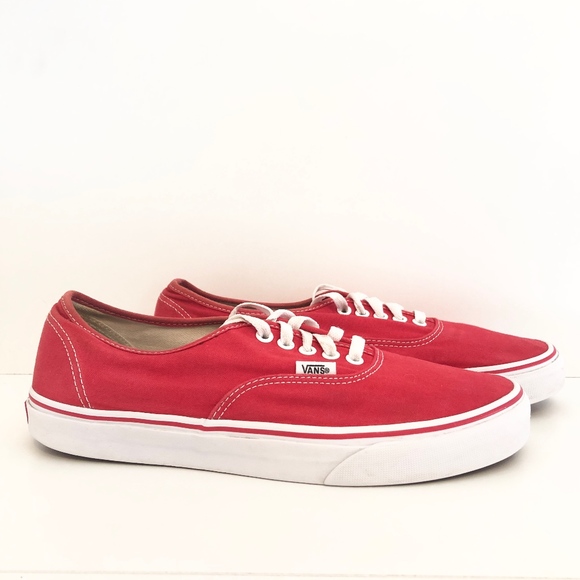 Vans Other - Vans Classic Canvas Low Red Lace Up Sneakers